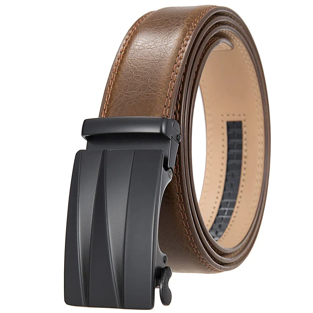 Designer Belts for Men Metal Automatic Buckle Split Leather Waist Belt Luxury Fashion Cowhide Men's Belt 3.5cm Ceinture Homme