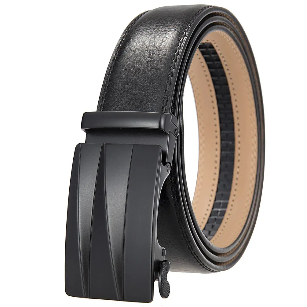 Designer Belts for Men Metal Automatic Buckle Split Leather Waist Belt Luxury Fashion Cowhide Men's Belt 3.5cm Ceinture Homme