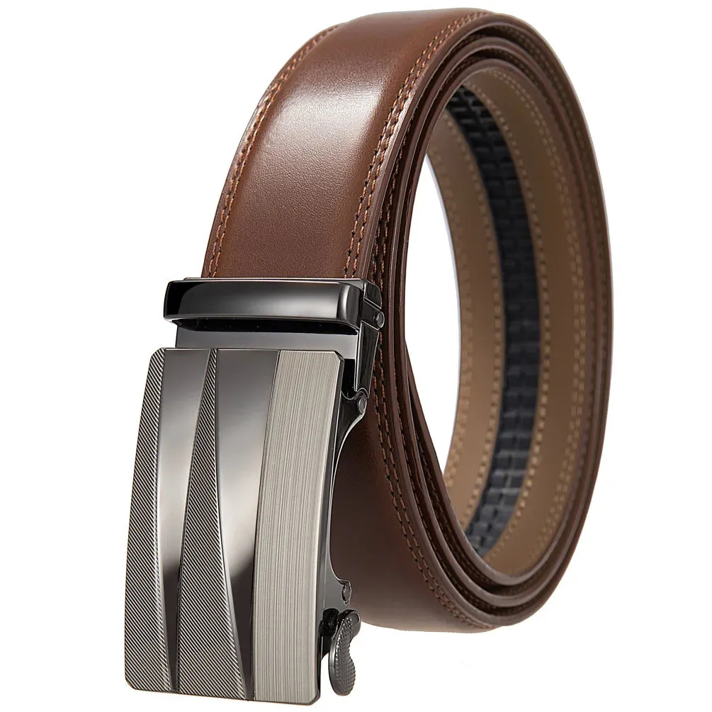 Designer Belts for Men Metal Automatic Buckle Split Leather Waist Belt Luxury Fashion Cowhide Men's Belt 3.5cm Ceinture Homme