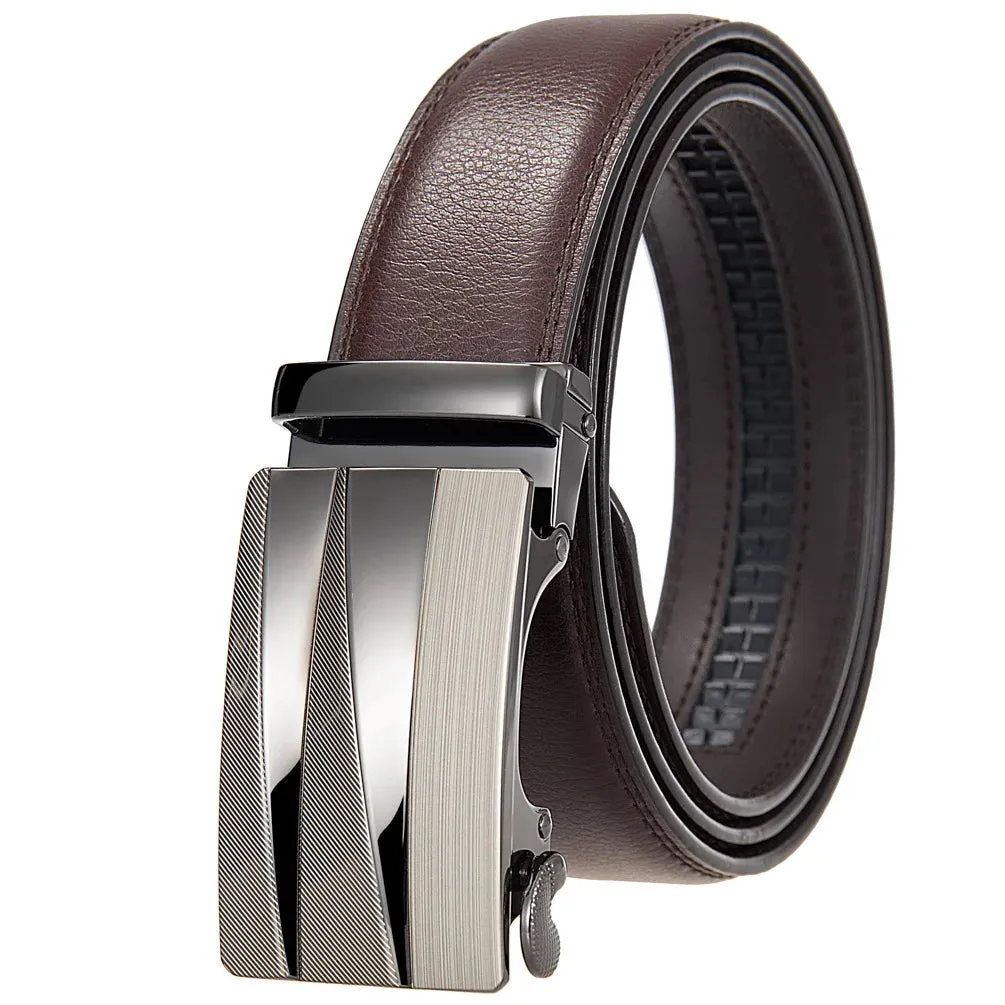 Designer Belts for Men Metal Automatic Buckle Split Leather Waist Belt Luxury Fashion Cowhide Men's Belt 3.5cm Ceinture Homme