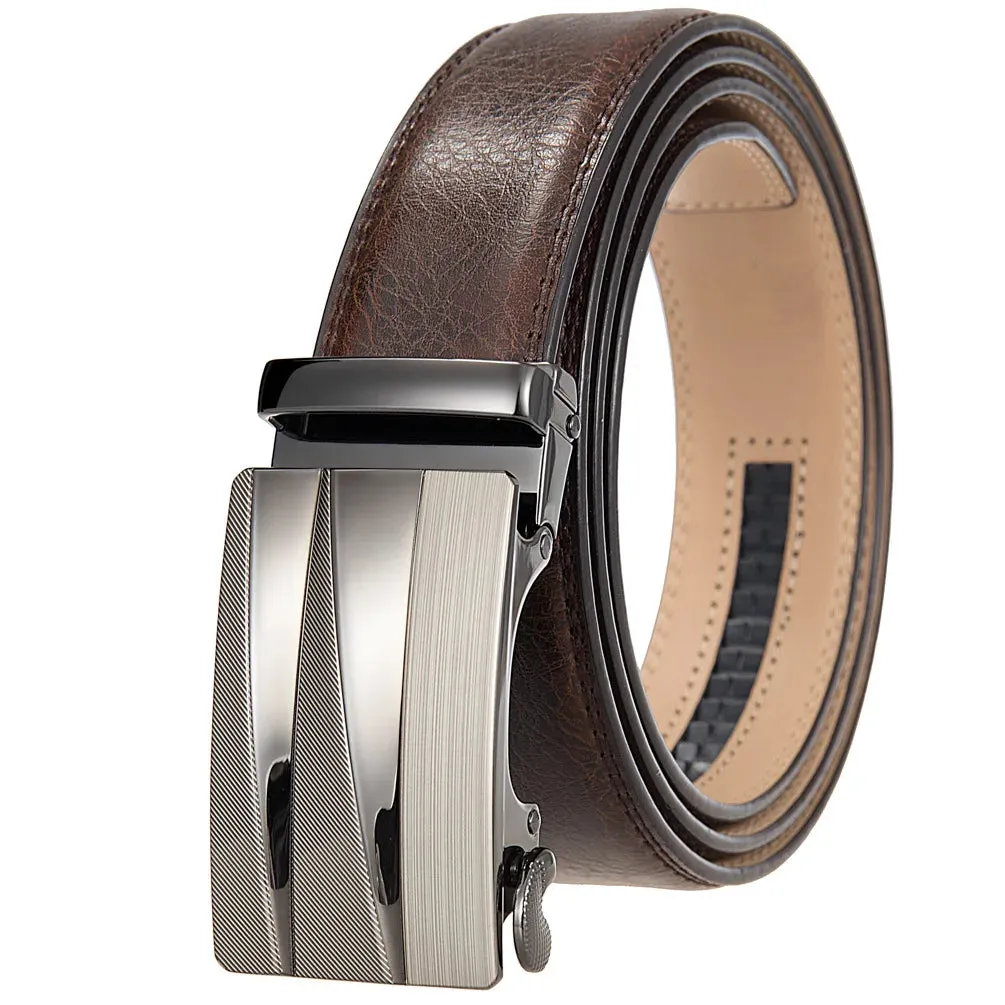 Designer Belts for Men Metal Automatic Buckle Split Leather Waist Belt Luxury Fashion Cowhide Men's Belt 3.5cm Ceinture Homme