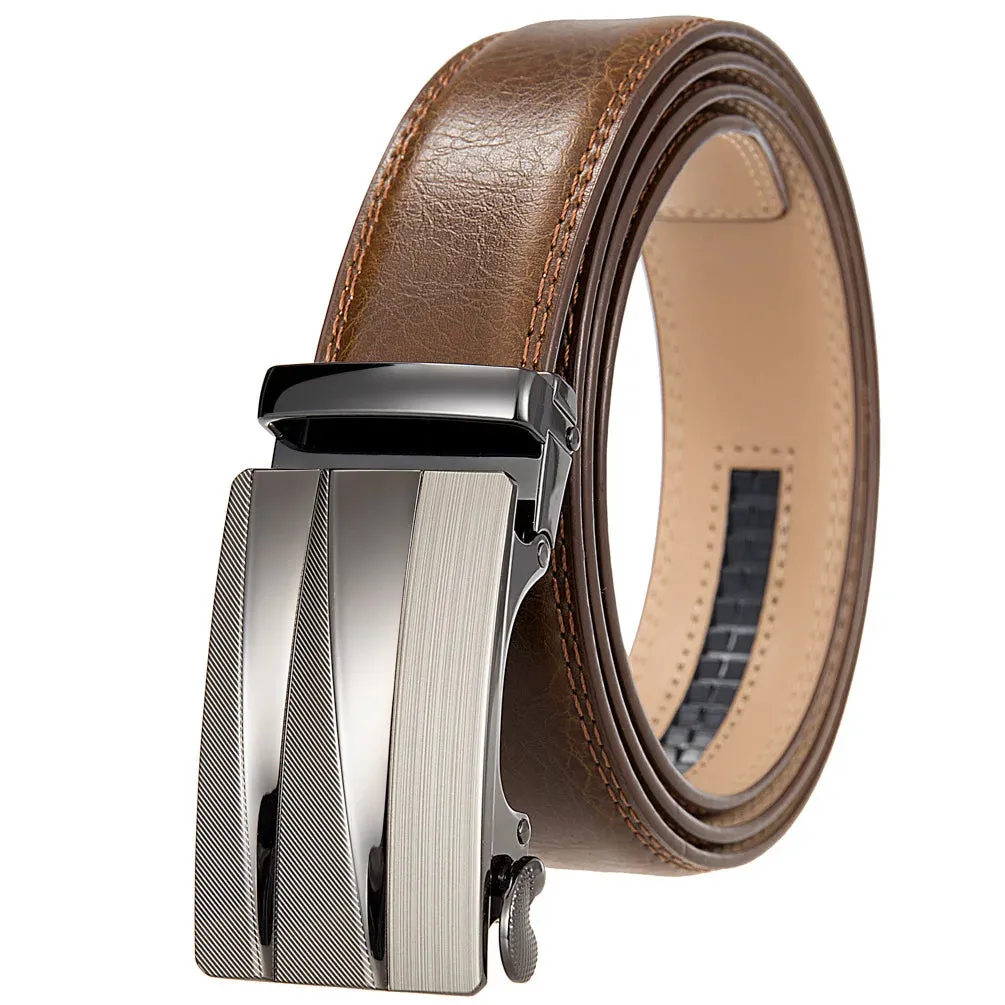 Designer Belts for Men Metal Automatic Buckle Split Leather Waist Belt Luxury Fashion Cowhide Men's Belt 3.5cm Ceinture Homme