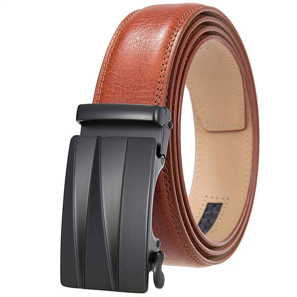 Designer Belts for Men Metal Automatic Buckle Split Leather Waist Belt Luxury Fashion Cowhide Men's Belt 3.5cm Ceinture Homme