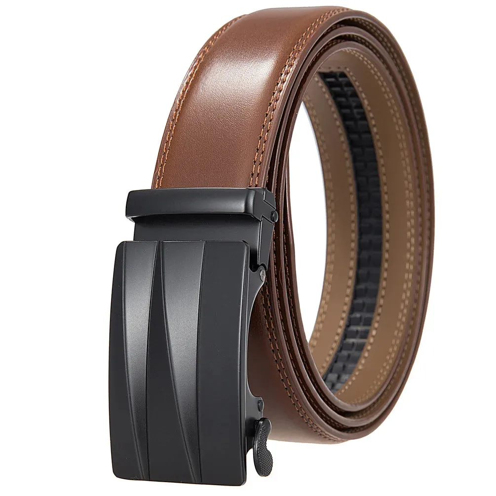 Designer Belts for Men Metal Automatic Buckle Split Leather Waist Belt Luxury Fashion Cowhide Men's Belt 3.5cm Ceinture Homme