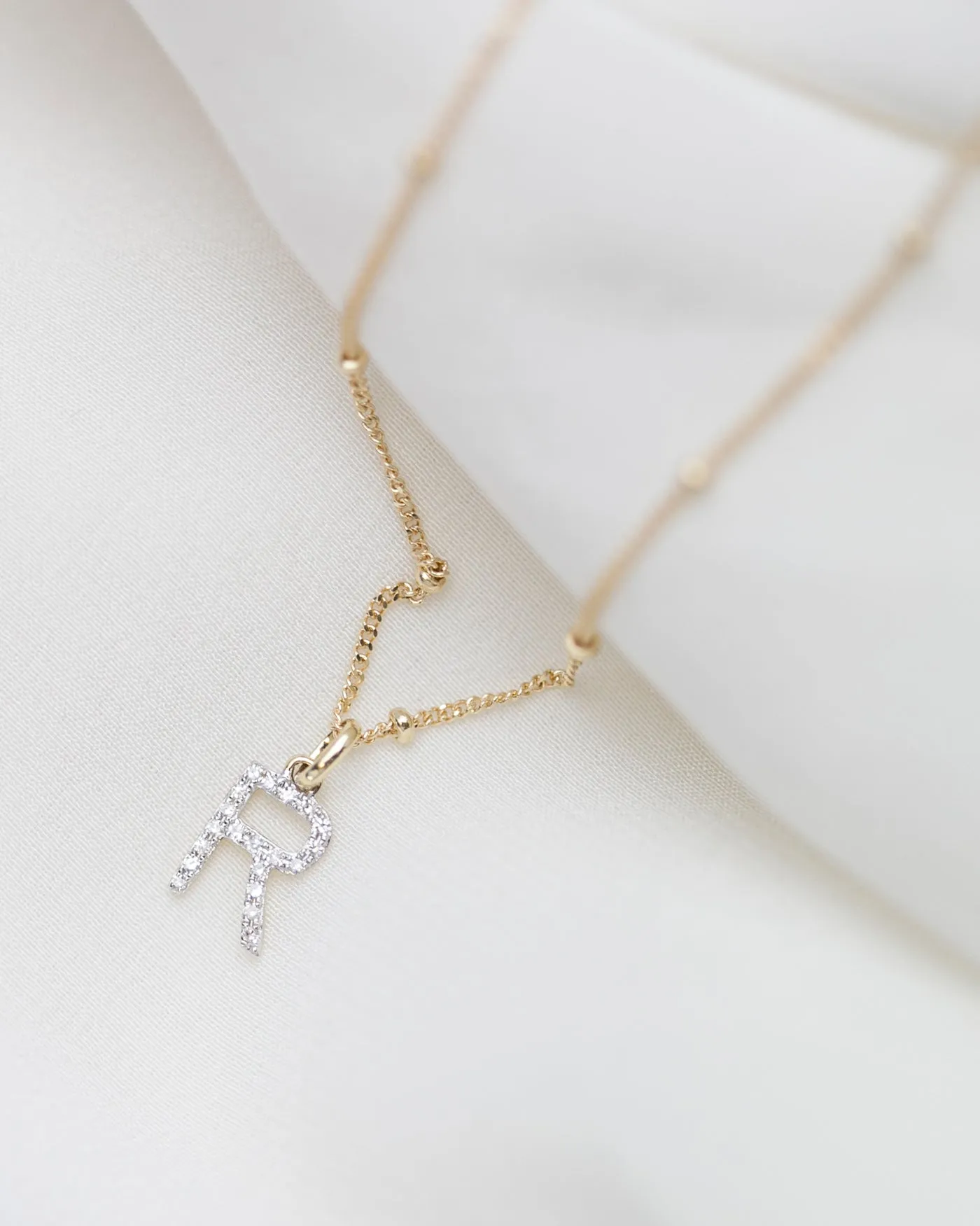 Diamond Initial Necklace