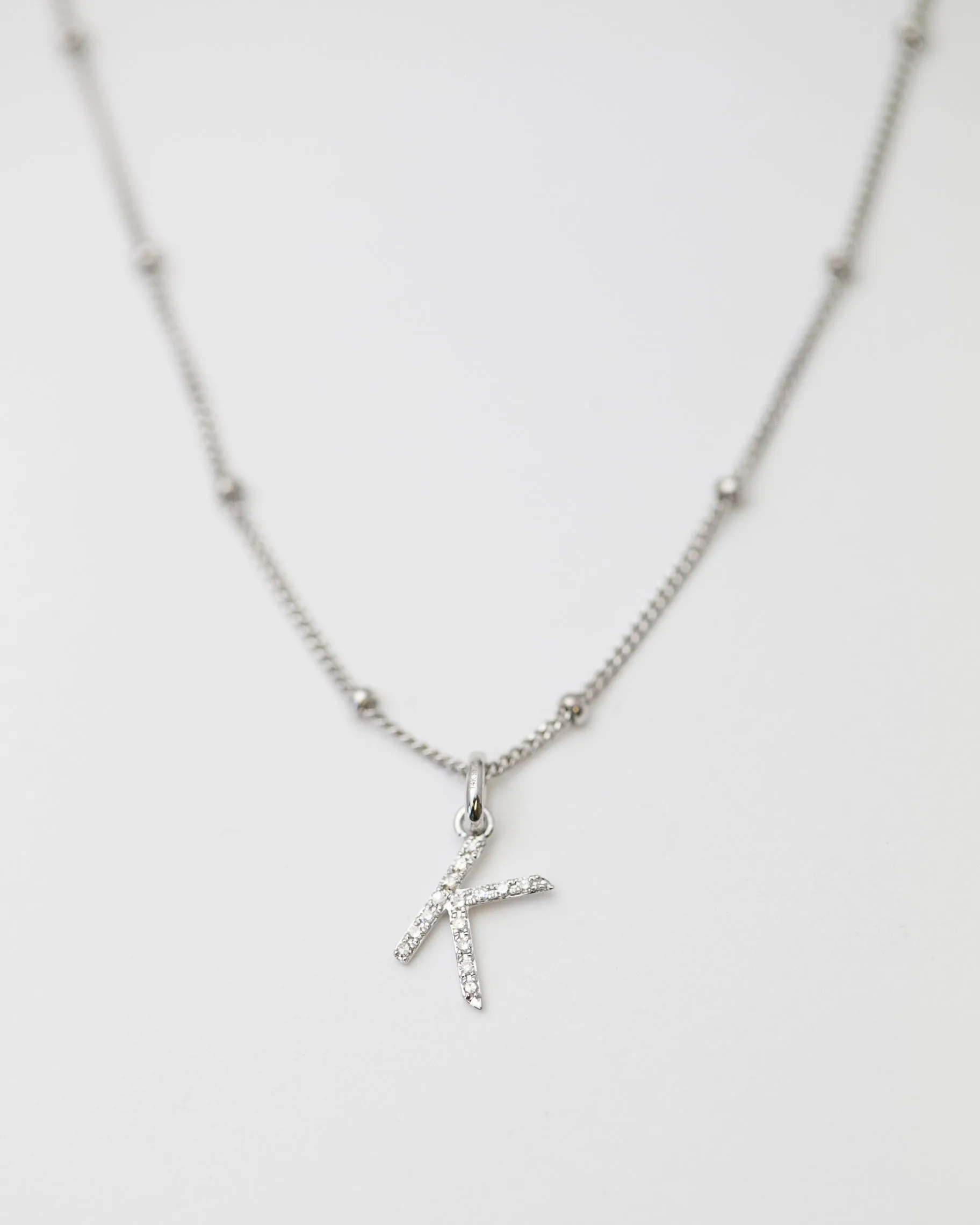 Diamond Initial Necklace
