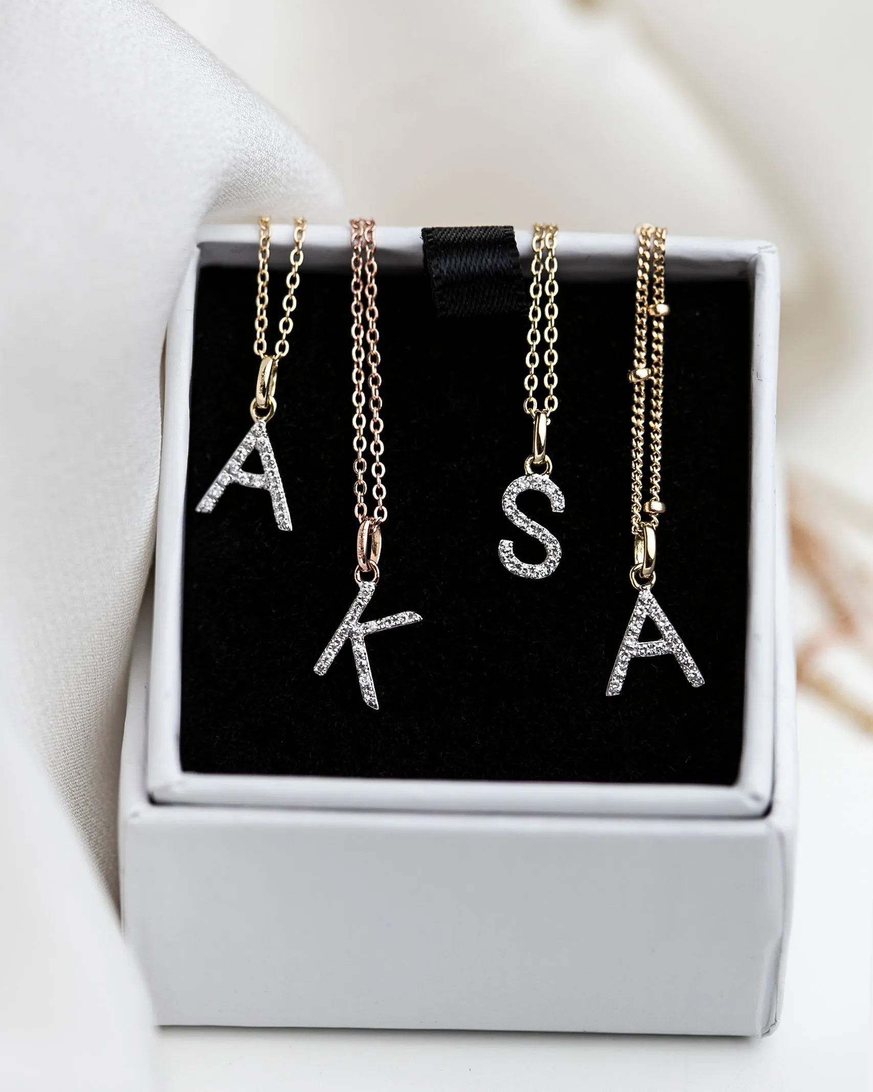 Diamond Initial Necklace