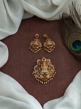 Divine Blessings Of Goddess Lakshmi Ji Antique Pendant Set