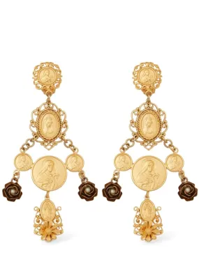 Dolce&amp;Gabbana   Votive medal pendant earrings 