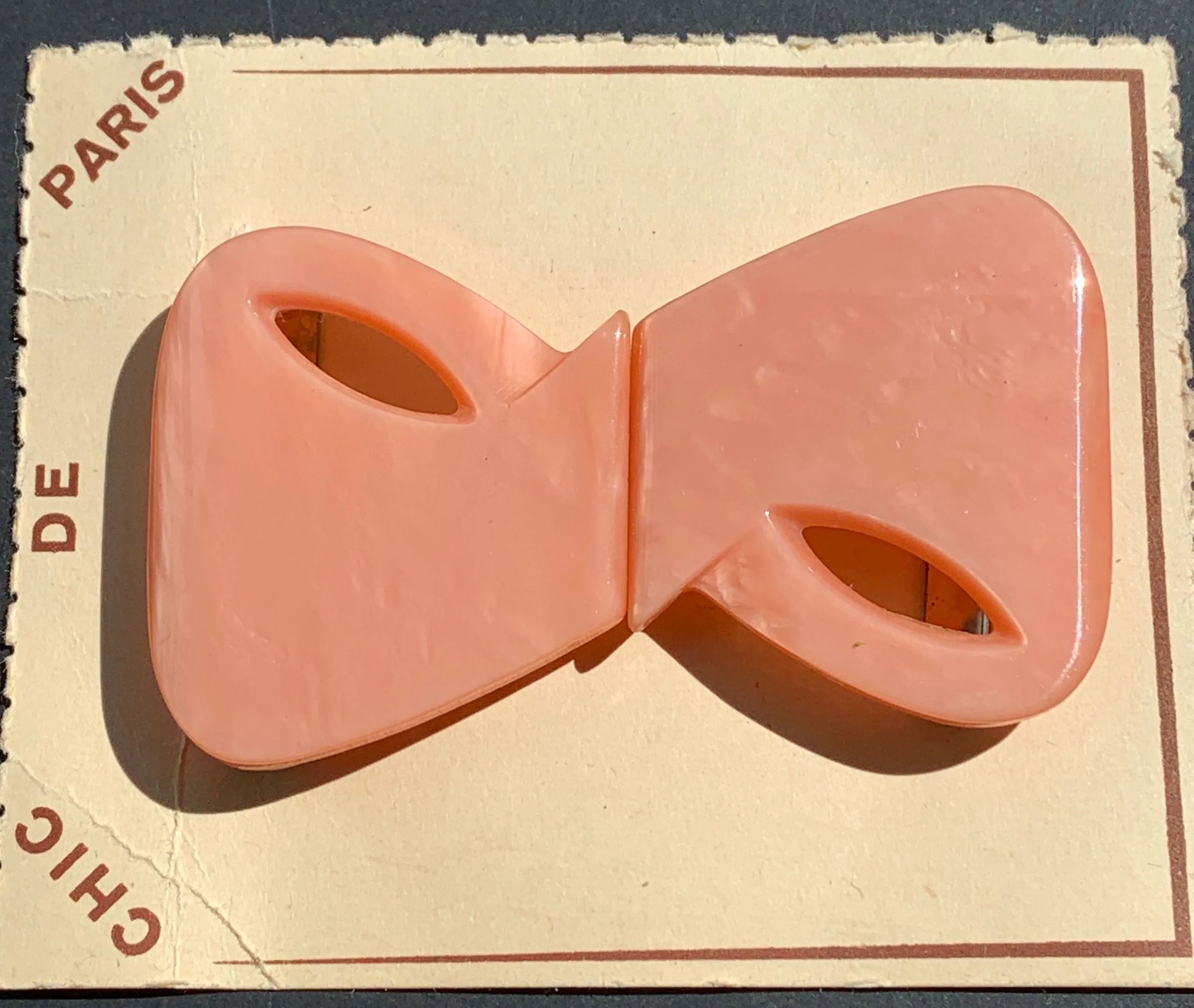 Dynamic 1940s French 2 Part 7cm Buckle for up to 3cm Belt - Coral Pink or Brown