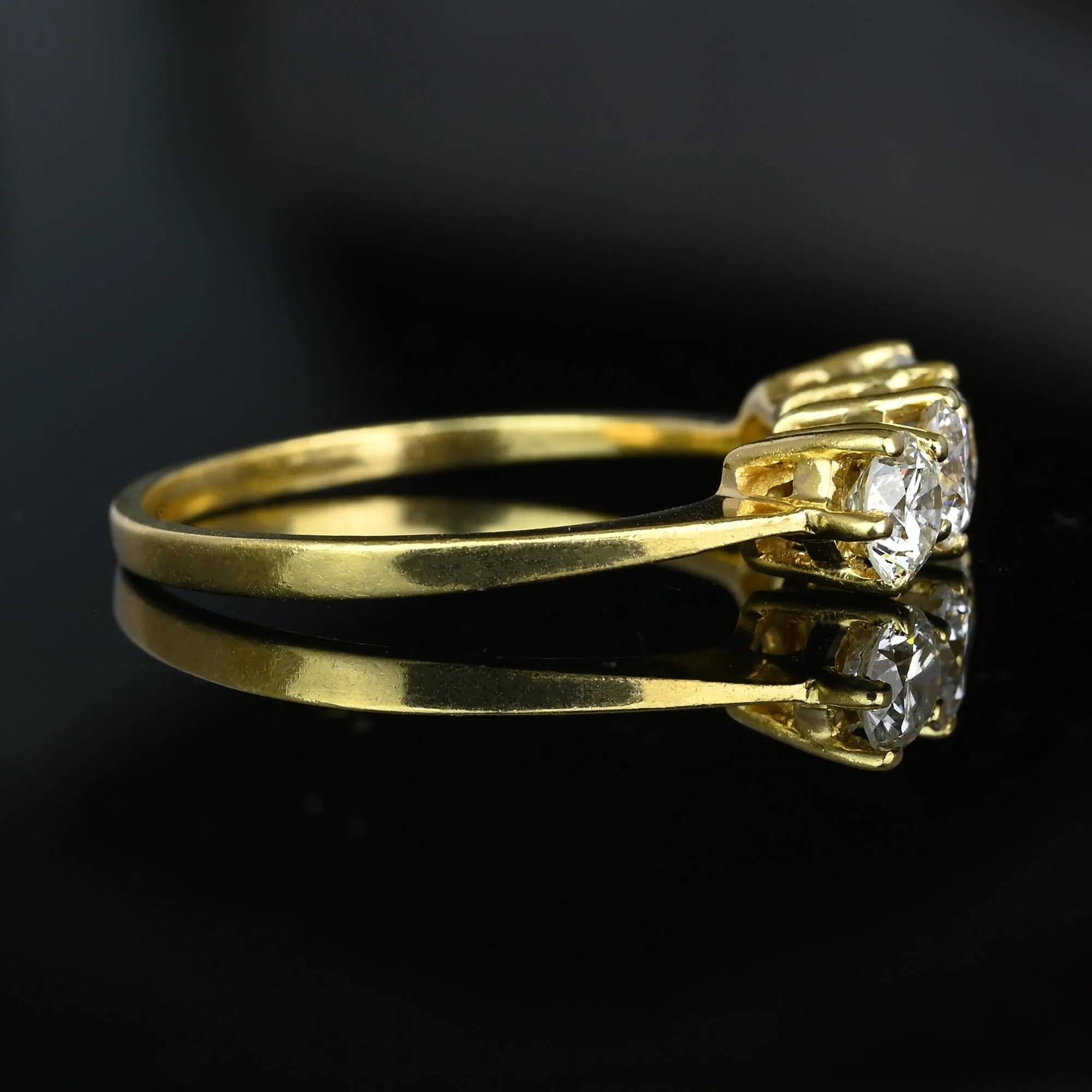 Edwardian Style Four Stone 1 CTW Diamond Ring in 14K Gold