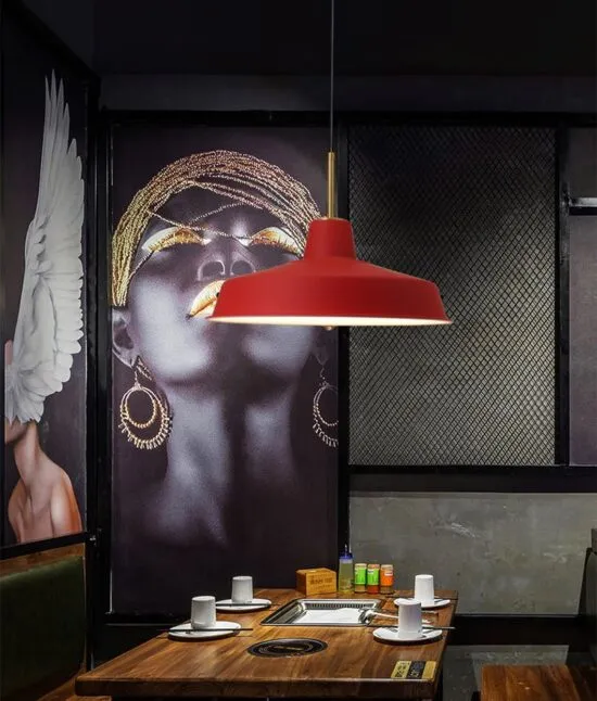 Elkano Modern Industrial Chic Pot-Lid Pendant Lamp