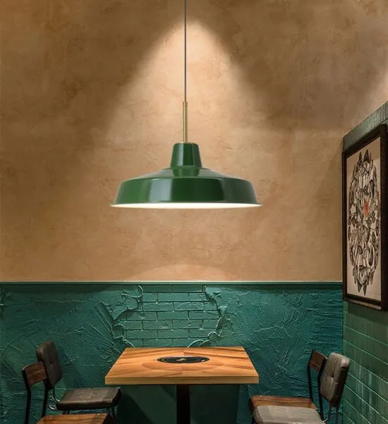 Elkano Modern Industrial Chic Pot-Lid Pendant Lamp