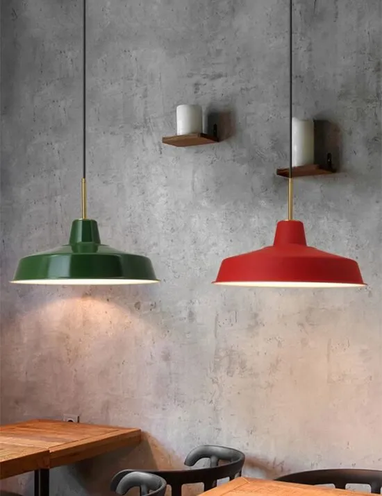 Elkano Modern Industrial Chic Pot-Lid Pendant Lamp