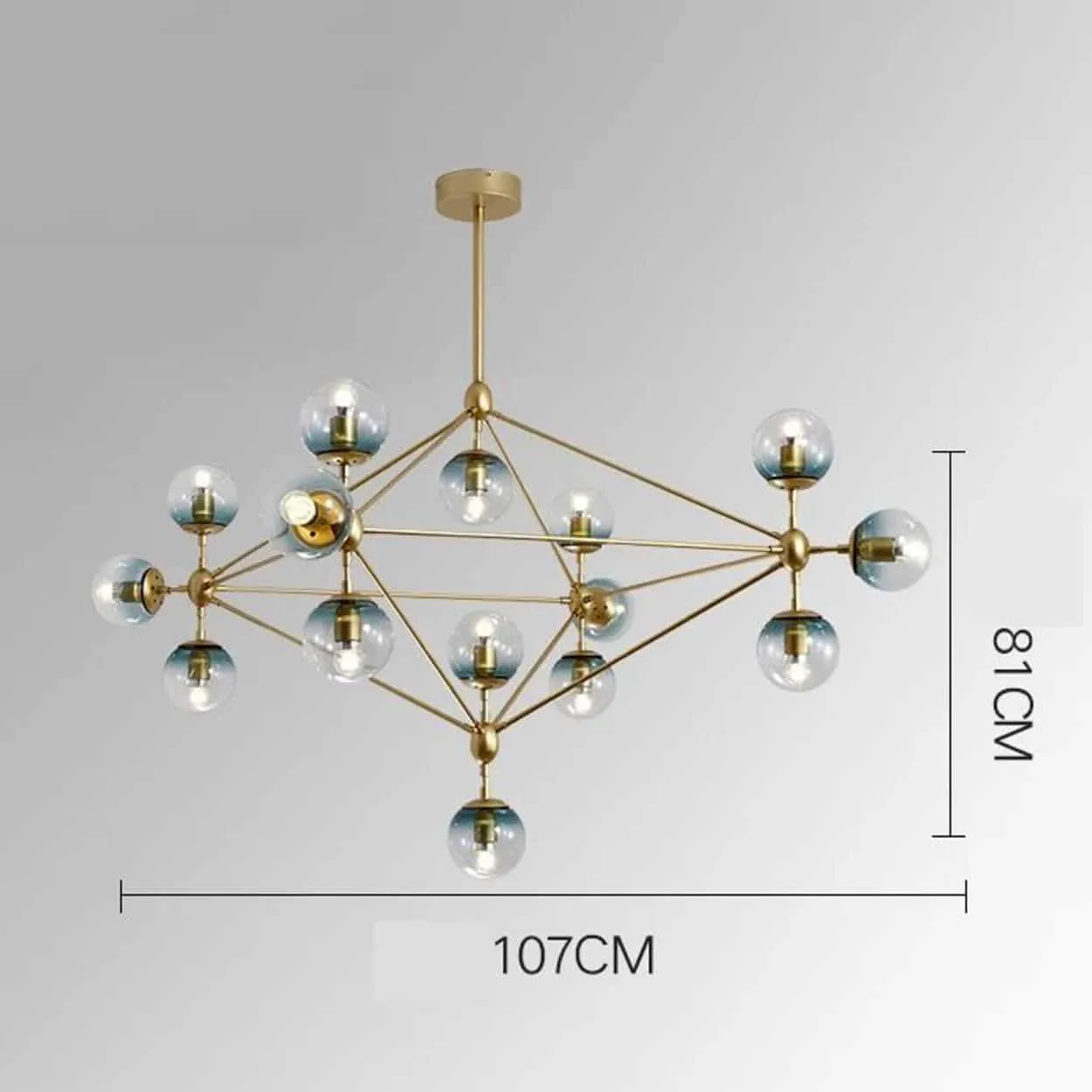 Elovold Glass Ball Atomic Pendant Lamp