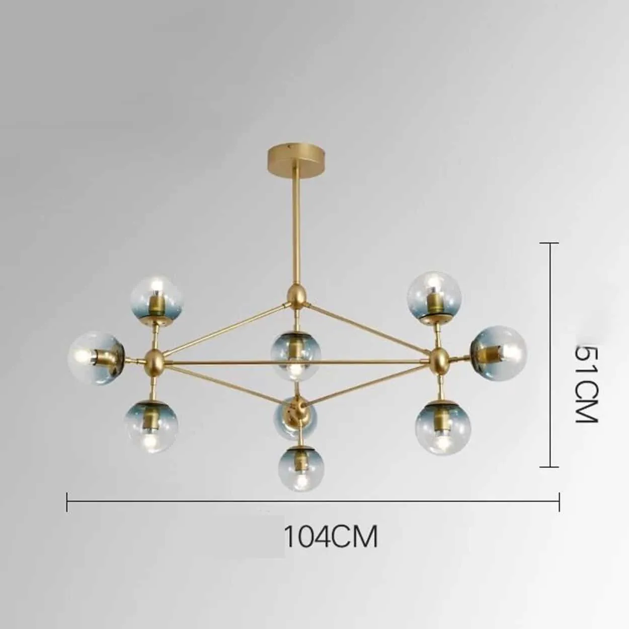 Elovold Glass Ball Atomic Pendant Lamp
