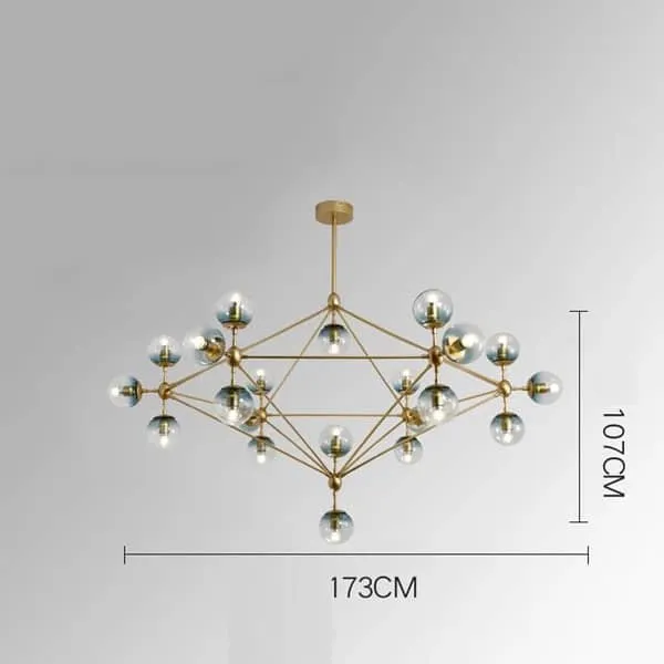 Elovold Glass Ball Atomic Pendant Lamp