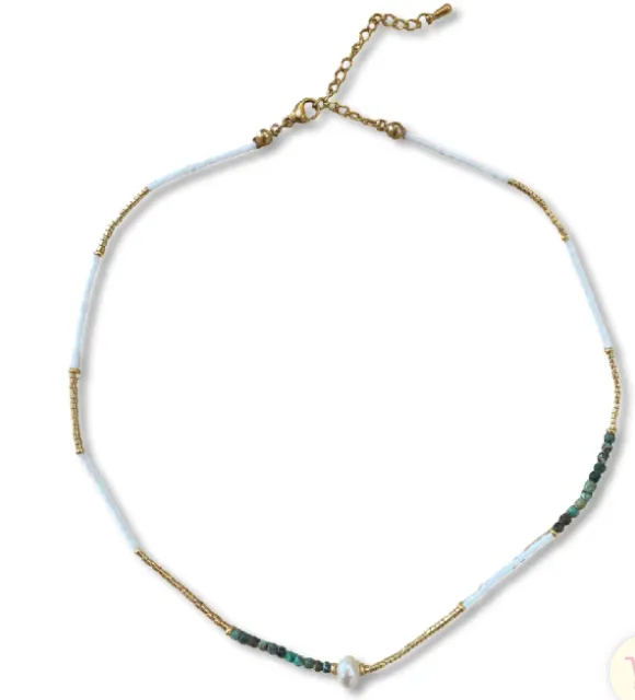 Emeldo Beaded Necklace Big Pearl