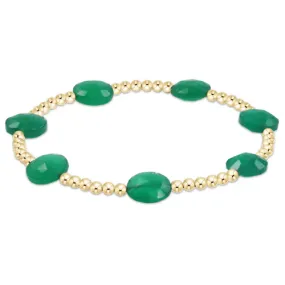 EXT ADMIRE GOLD 3MM BEAD BRAC - GREEN ONYX