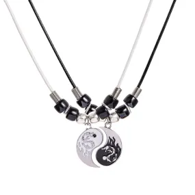 Fashion Tai Chi Beaded Couple Necklace