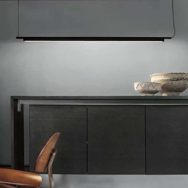 Flunniculo Elegant Metallic Slim Linear Pendant Lamp
