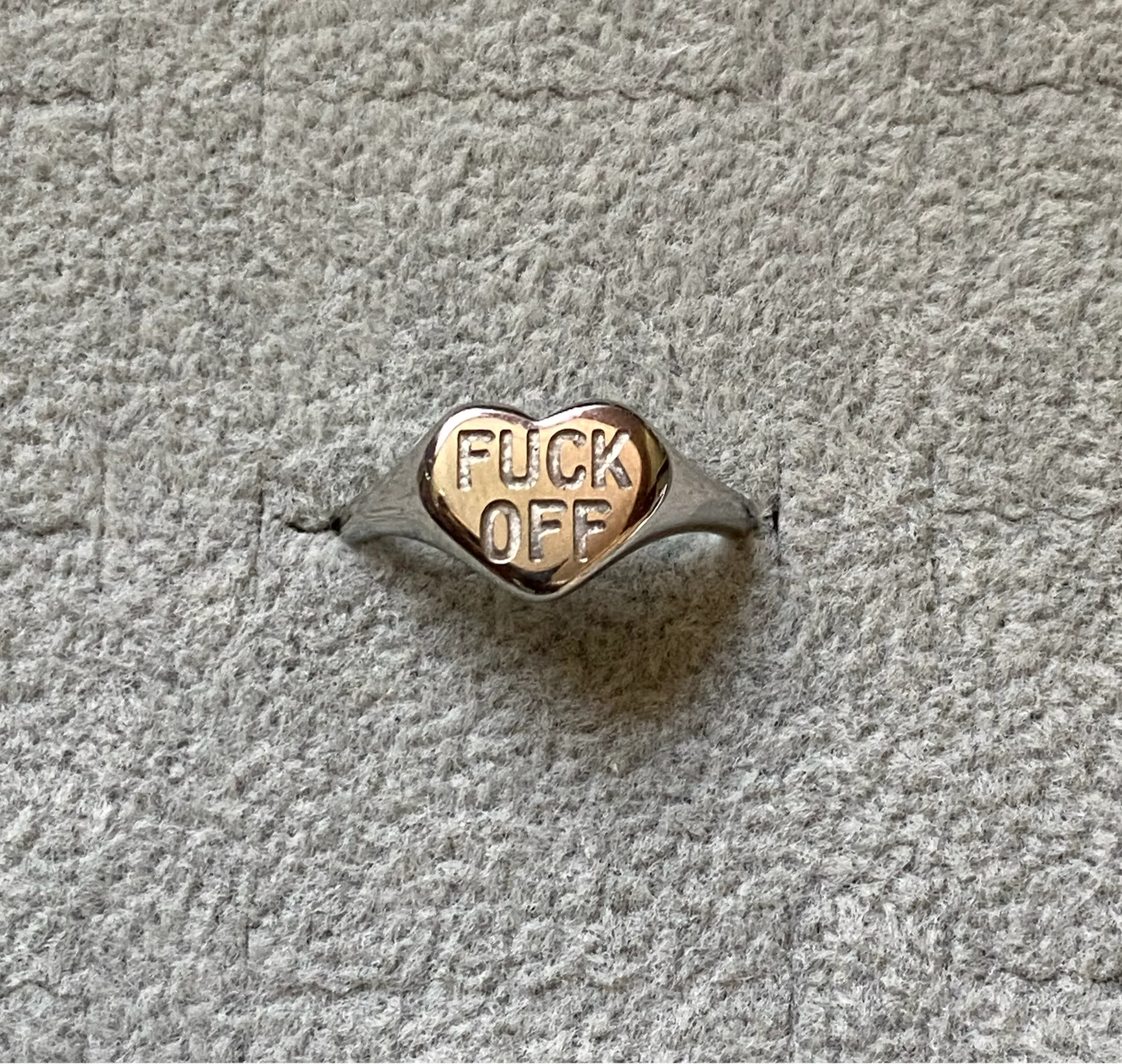 'Fuck Off' Signet Stainless Steel Ring