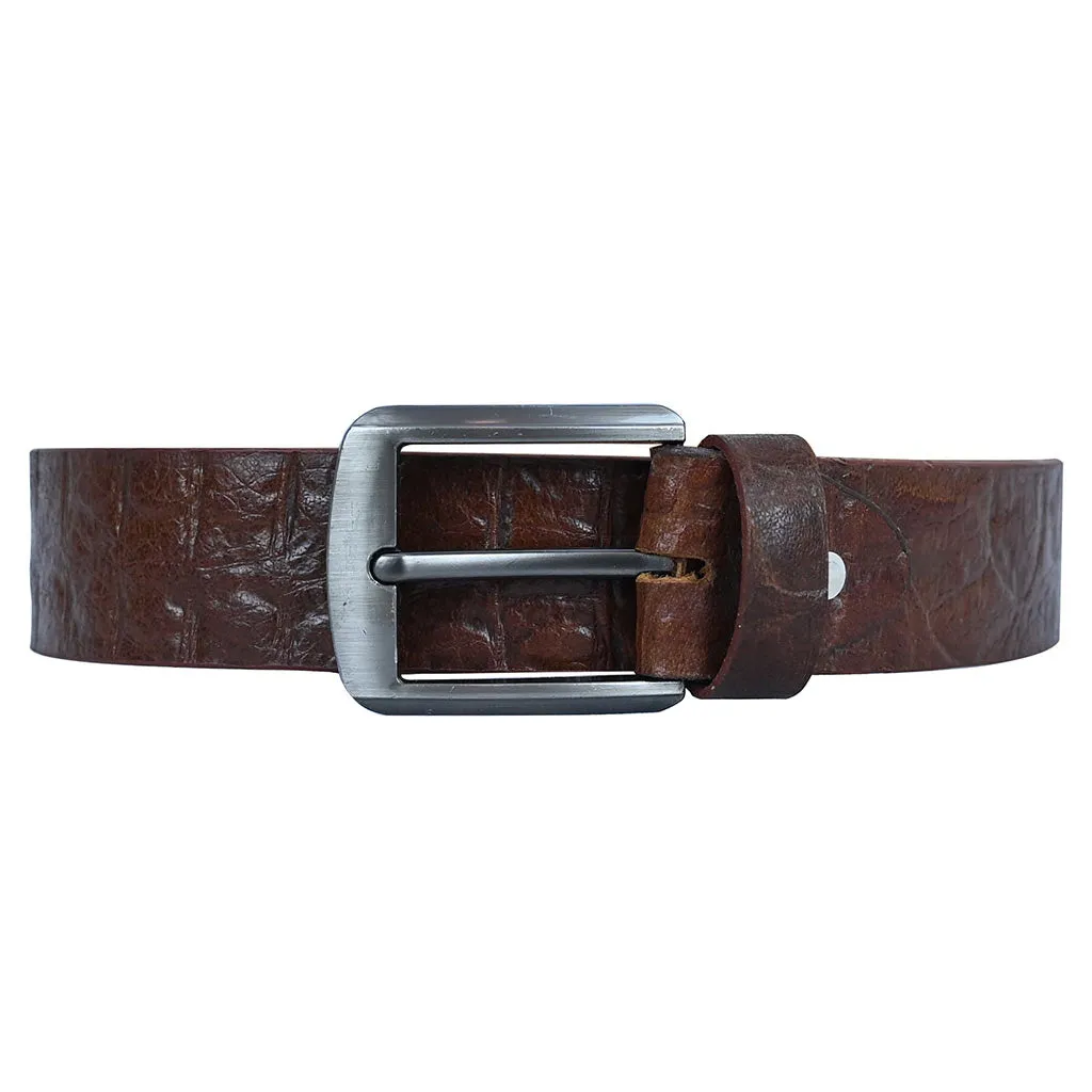 Full Grain Jeans Leather Belt Swank Brown - BTM137BRN