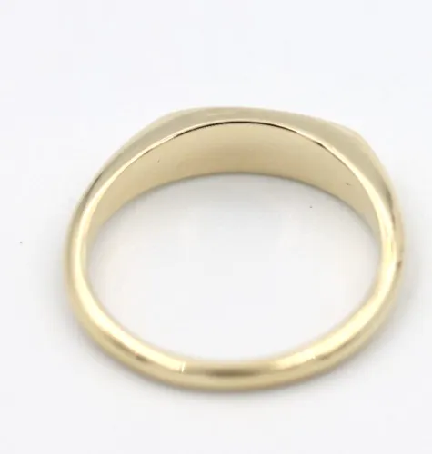 Genuine Solid 9ct Yellow, Rose or White Gold Signet Ring Engraved Initials or Numbers