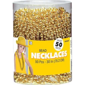 Gold Beaded Necklaces | 50ct