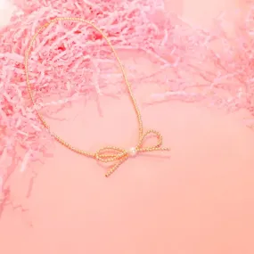 Gold Bow Necklace