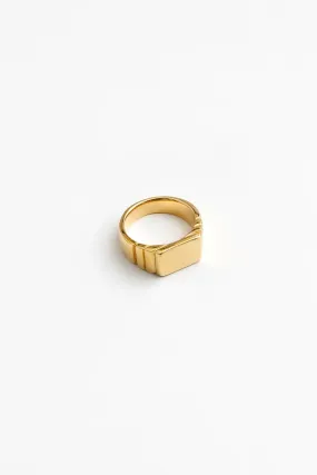 Gold Caley Signet Ring