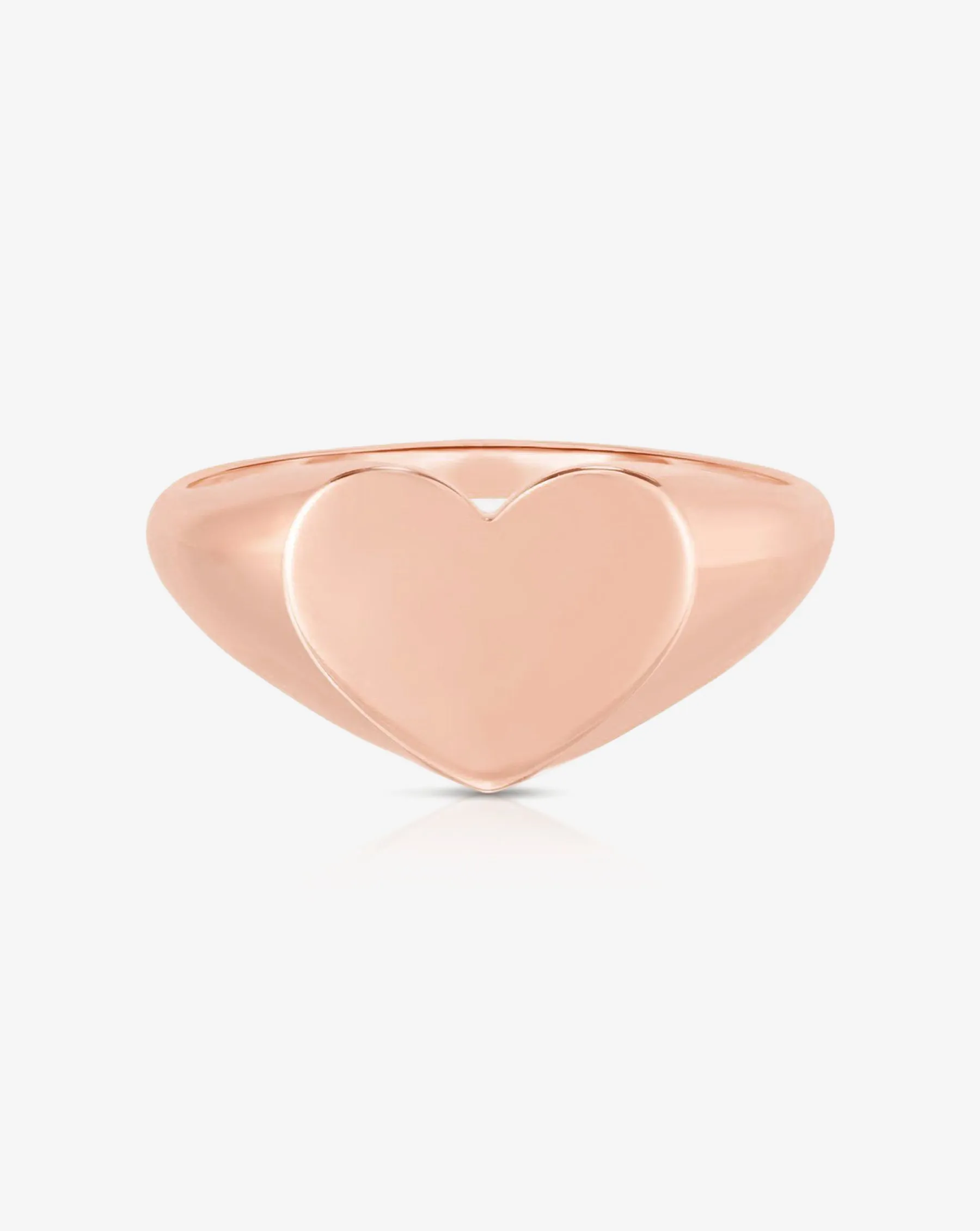 Golden Heart Signet Pinky Ring