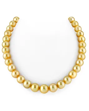 Golden South Sea Pearl Necklace, 10.0-12.0mm - AAA/Gem Quality