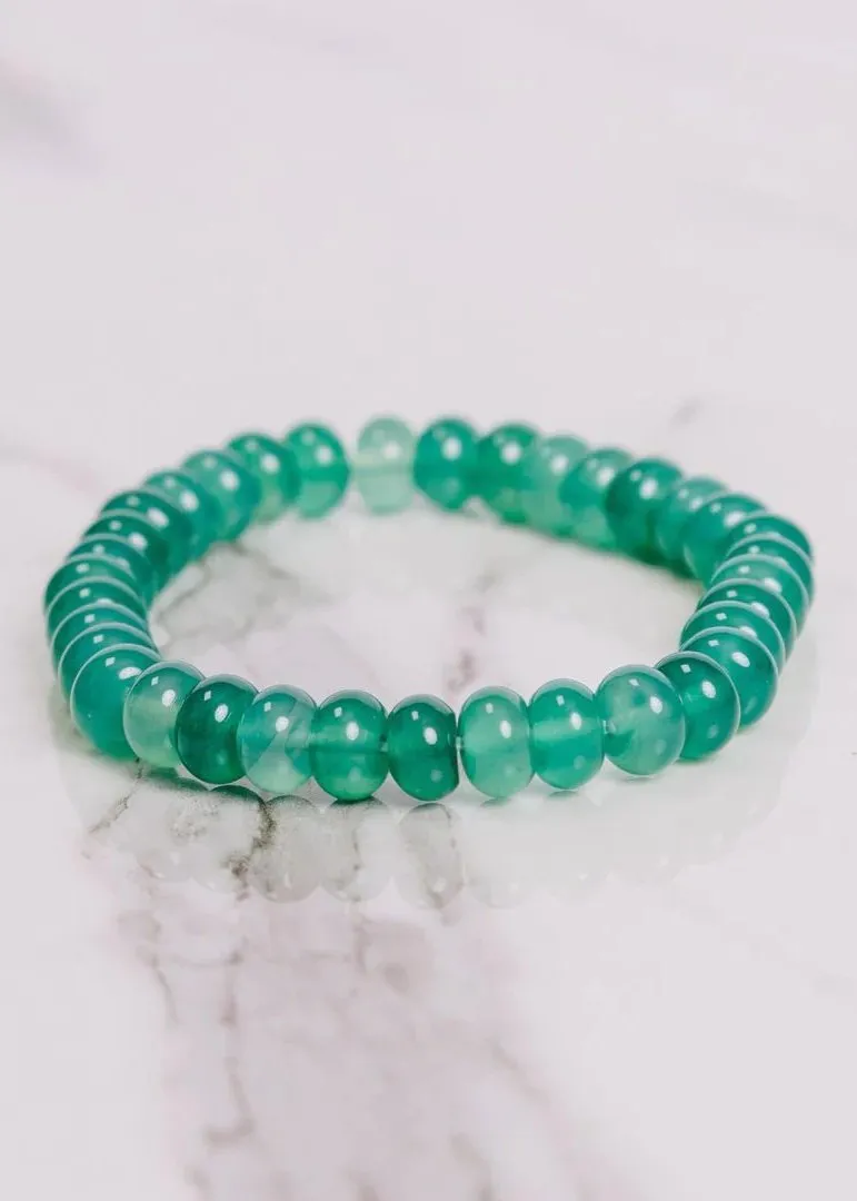Green Onyx Button Bracelet