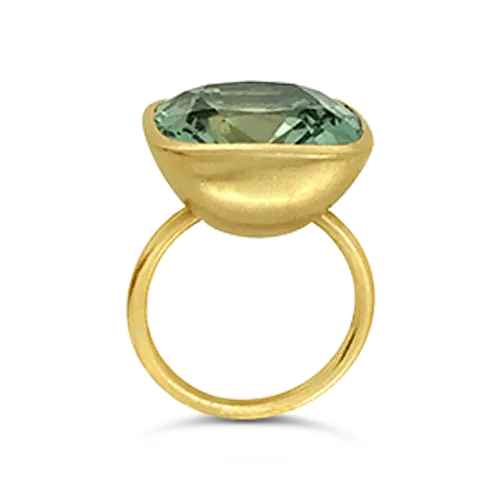 Greenish Burma Sapphire Ring