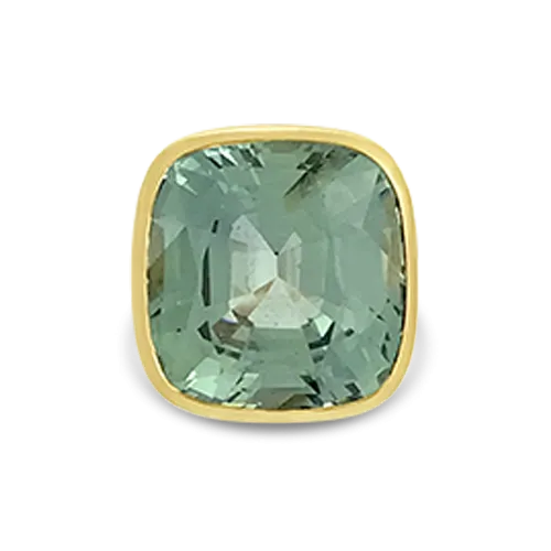 Greenish Burma Sapphire Ring