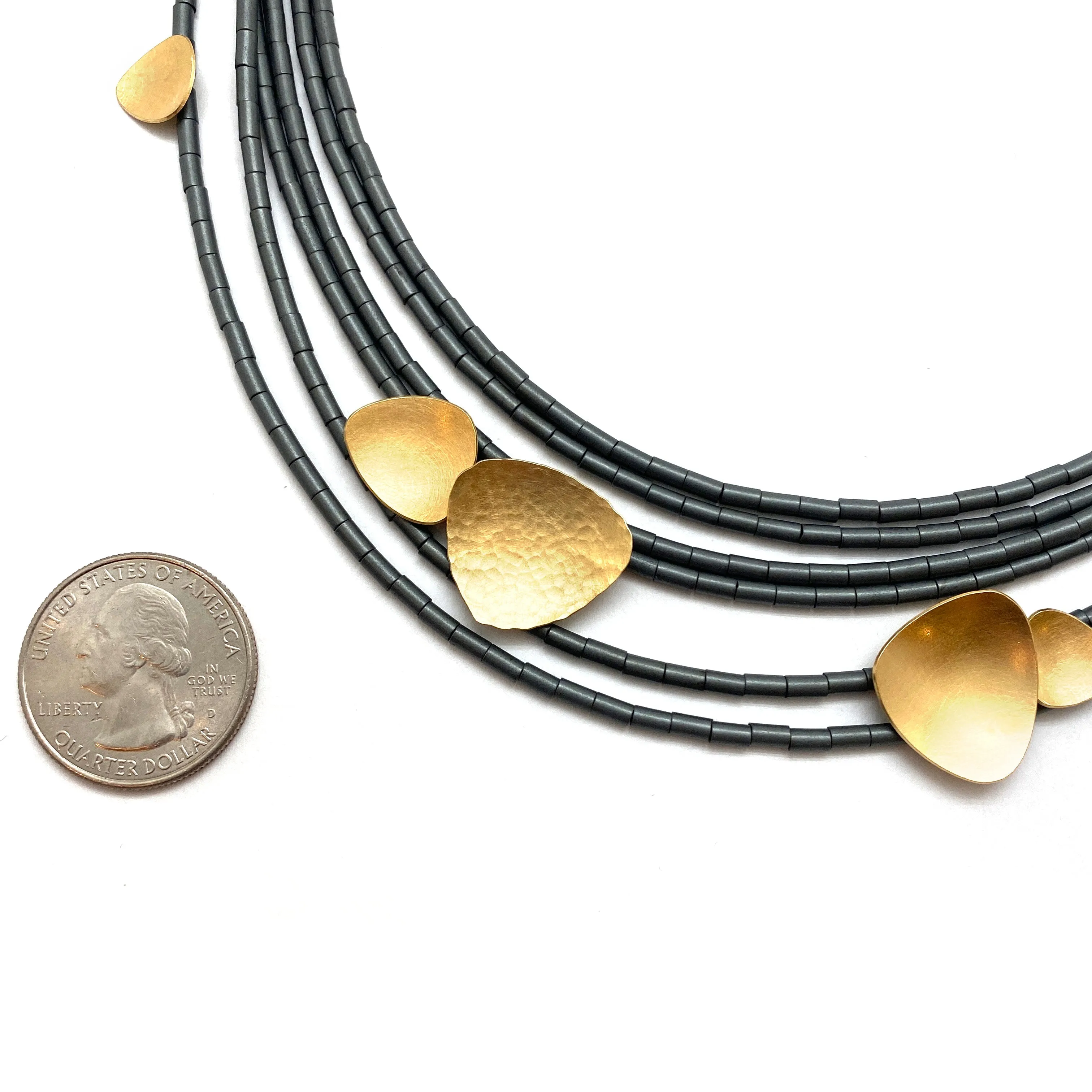Grey Hematite Multi- Strand Necklace