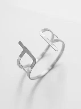Hammered Silver Tone Cuff