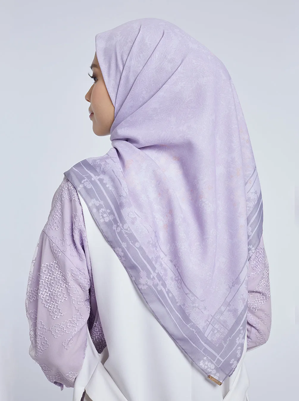 HARUNA LEAVES SIGNATURE SCARF LAVENDULA