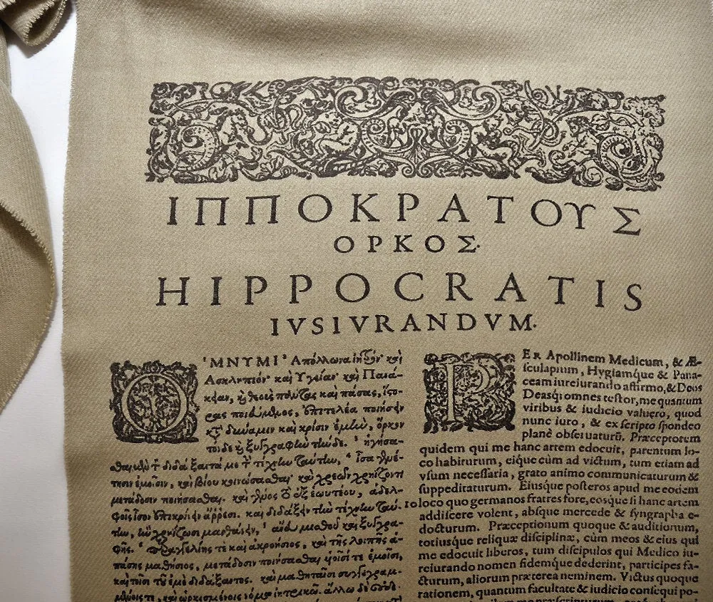 Hippocratic Oath Flannel Scarf