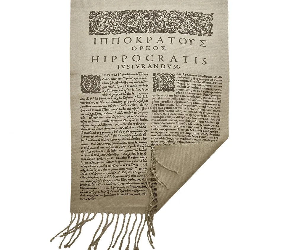 Hippocratic Oath Flannel Scarf