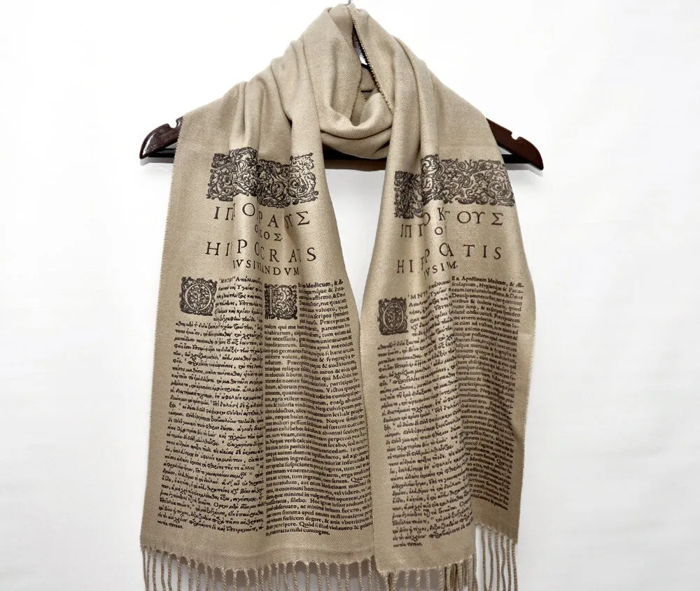 Hippocratic Oath Flannel Scarf