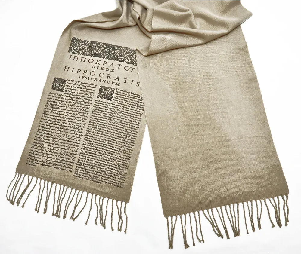 Hippocratic Oath Flannel Scarf