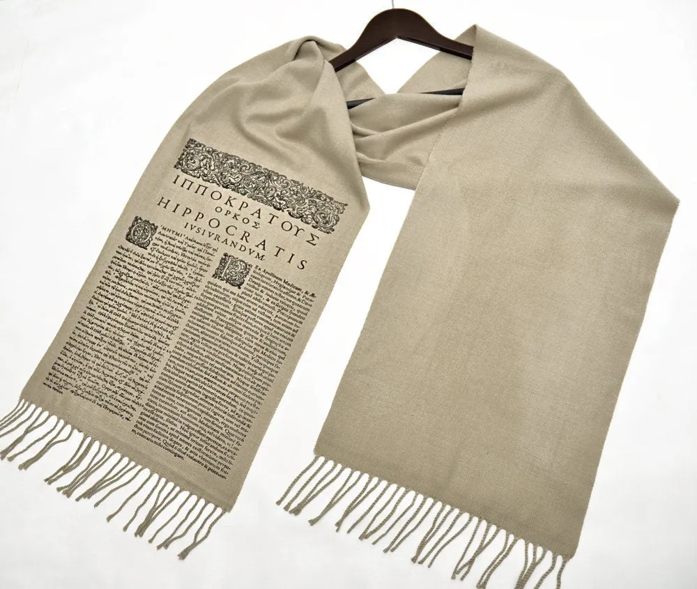 Hippocratic Oath Flannel Scarf