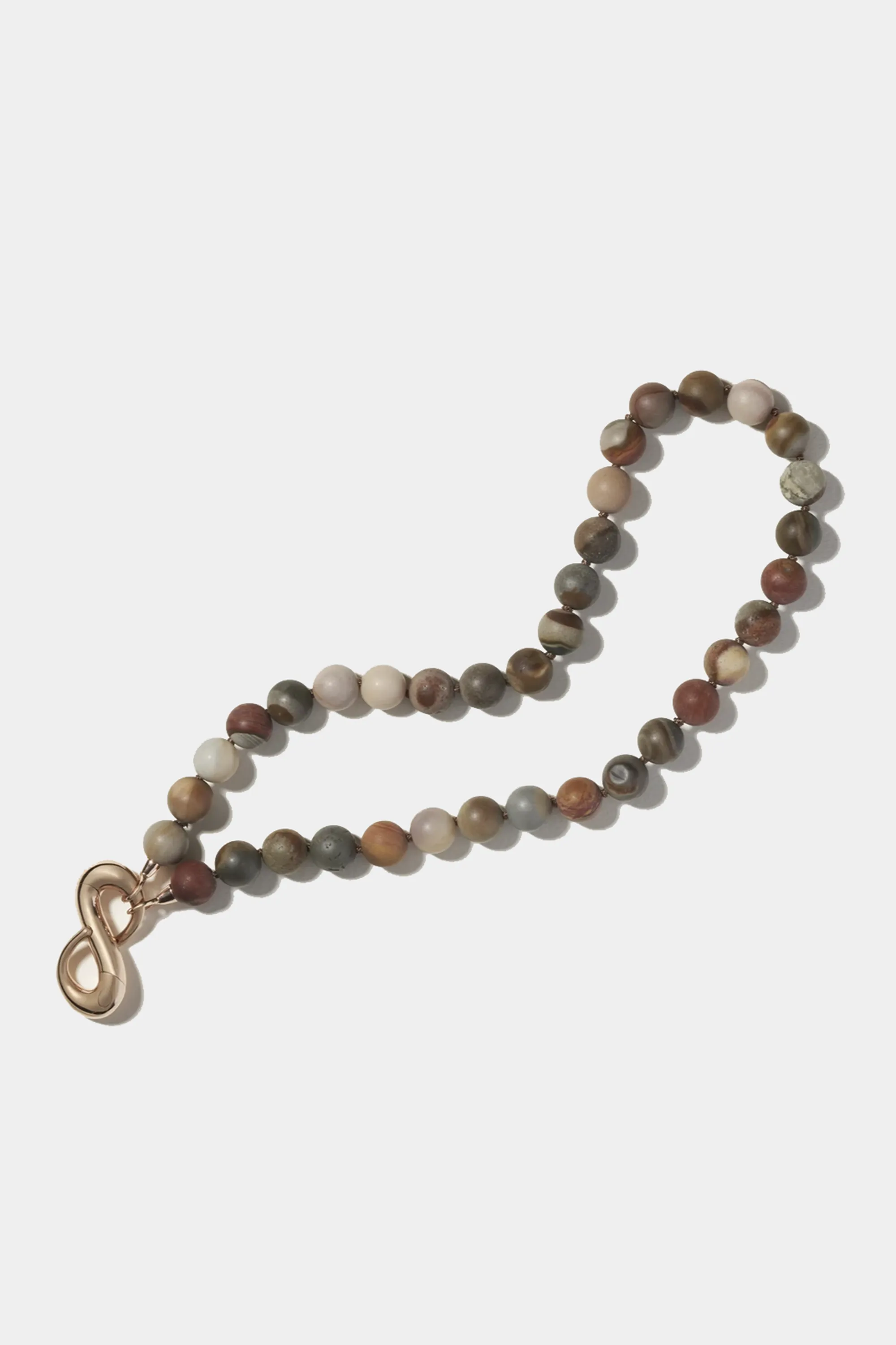 Imperial Jasper Strand, Yellow Gold