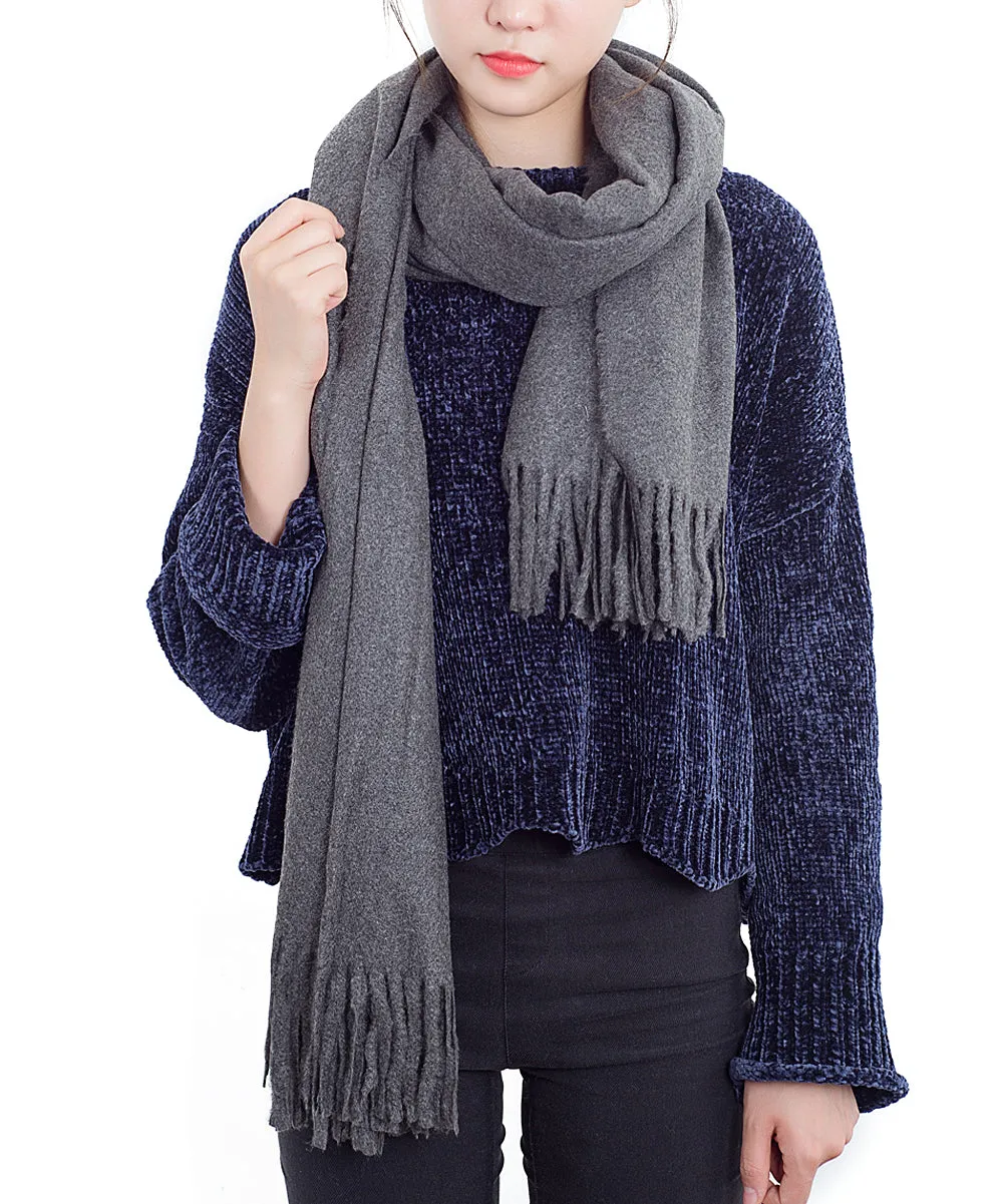 JC022545 Solid Blanket Scarf