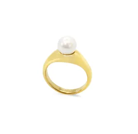 JUNE GOLD PEARL RING