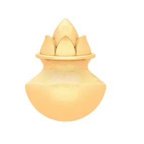 Kalash Themed 22k Simplistic Gold Pendant Set  From Goldlites Collection
