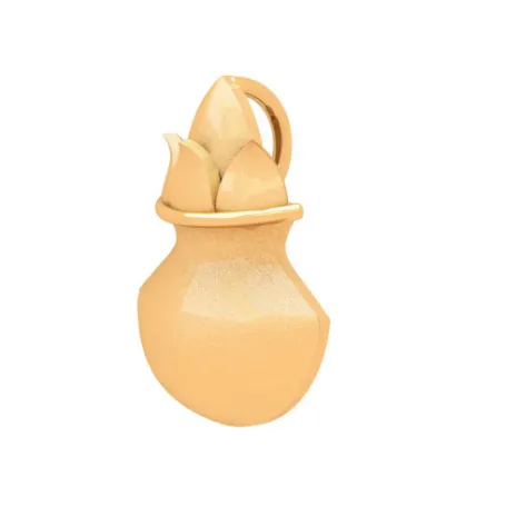 Kalash Themed 22k Simplistic Gold Pendant Set  From Goldlites Collection