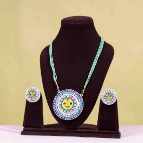 Kalpi - Madhubani Handpainted Wooden Necklace Set